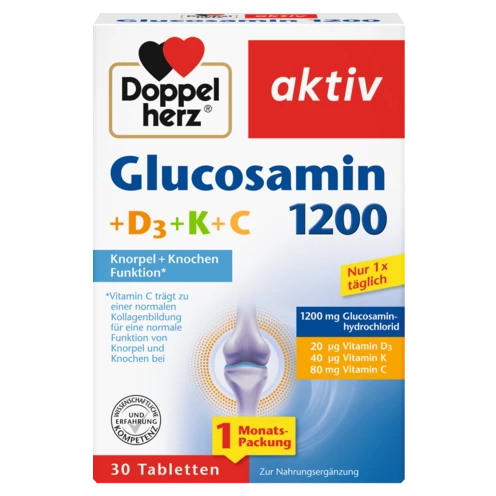 Abbildung der Produktverpackung Doppelherz aktiv Glucosamin 1200 Frontansicht